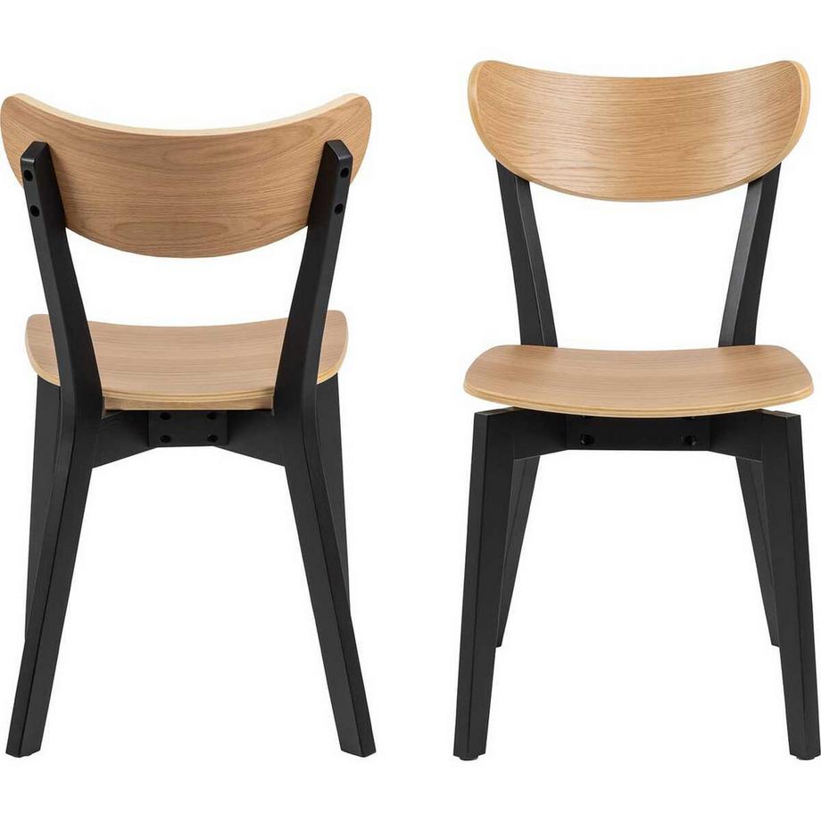 mutoni Chaise de salle à manger Enrico nature noir (1 pièce)  