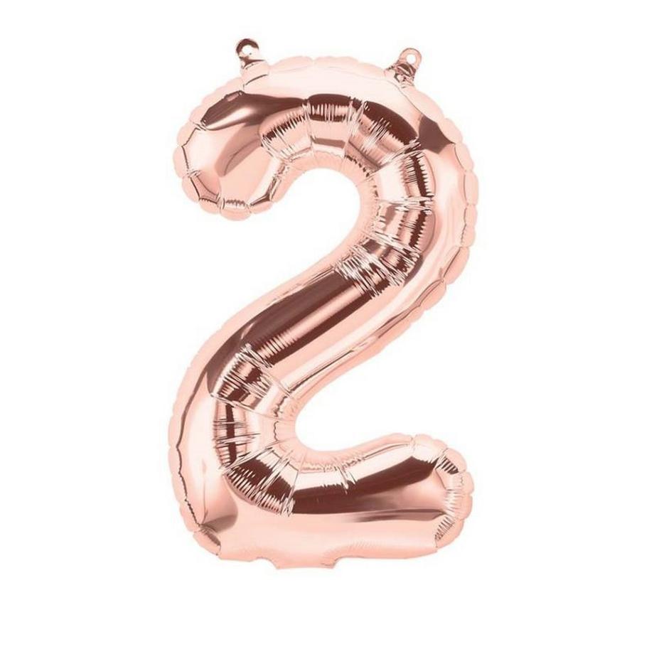 Riethmüller  Ballon Mylar Rose Gold Chiffre 2 