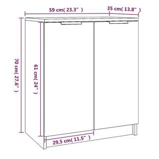 VidaXL Armoire à chaussures bois d'ingénierie  