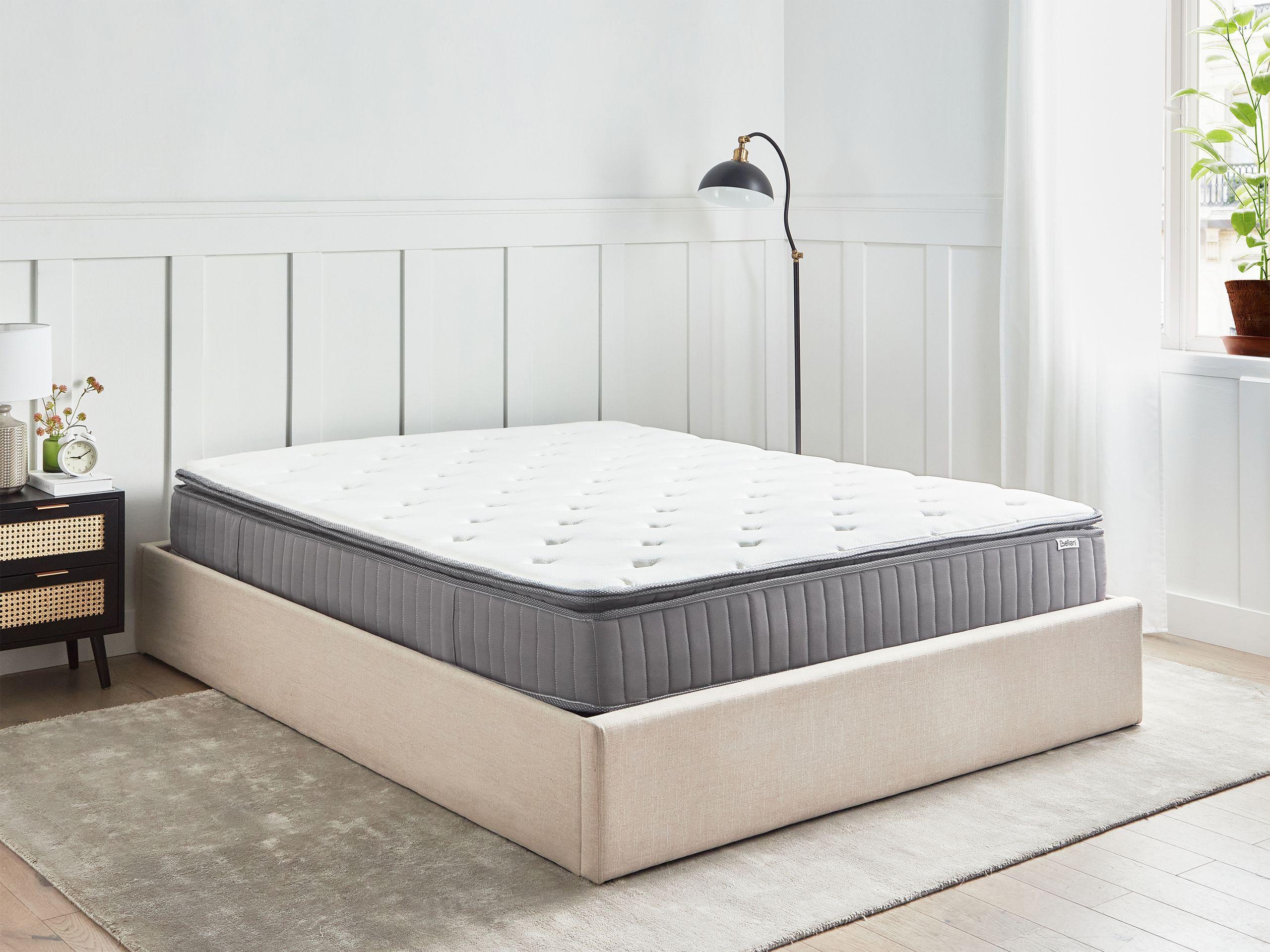 Beliani Matelas à ressorts ensachés en mousse à mémoire de forme avec gel en Ressorts ensachés PLEASANT - Dur  