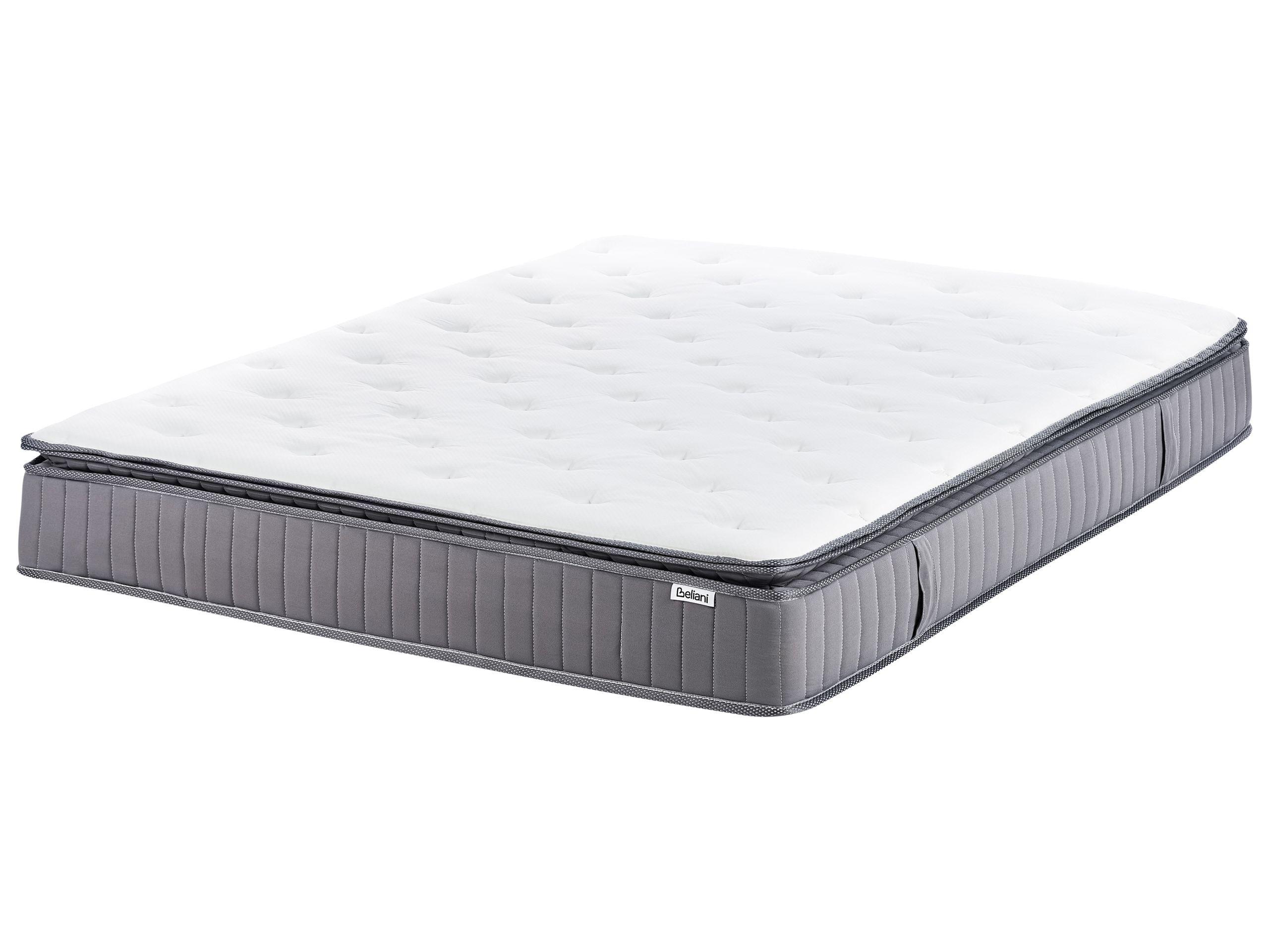 Beliani Matelas à ressorts ensachés en mousse à mémoire de forme avec gel en Ressorts ensachés PLEASANT - Dur  