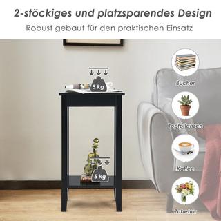 B2X Tavolino da caffè rettangolare alto e versatile a 2 livelli  