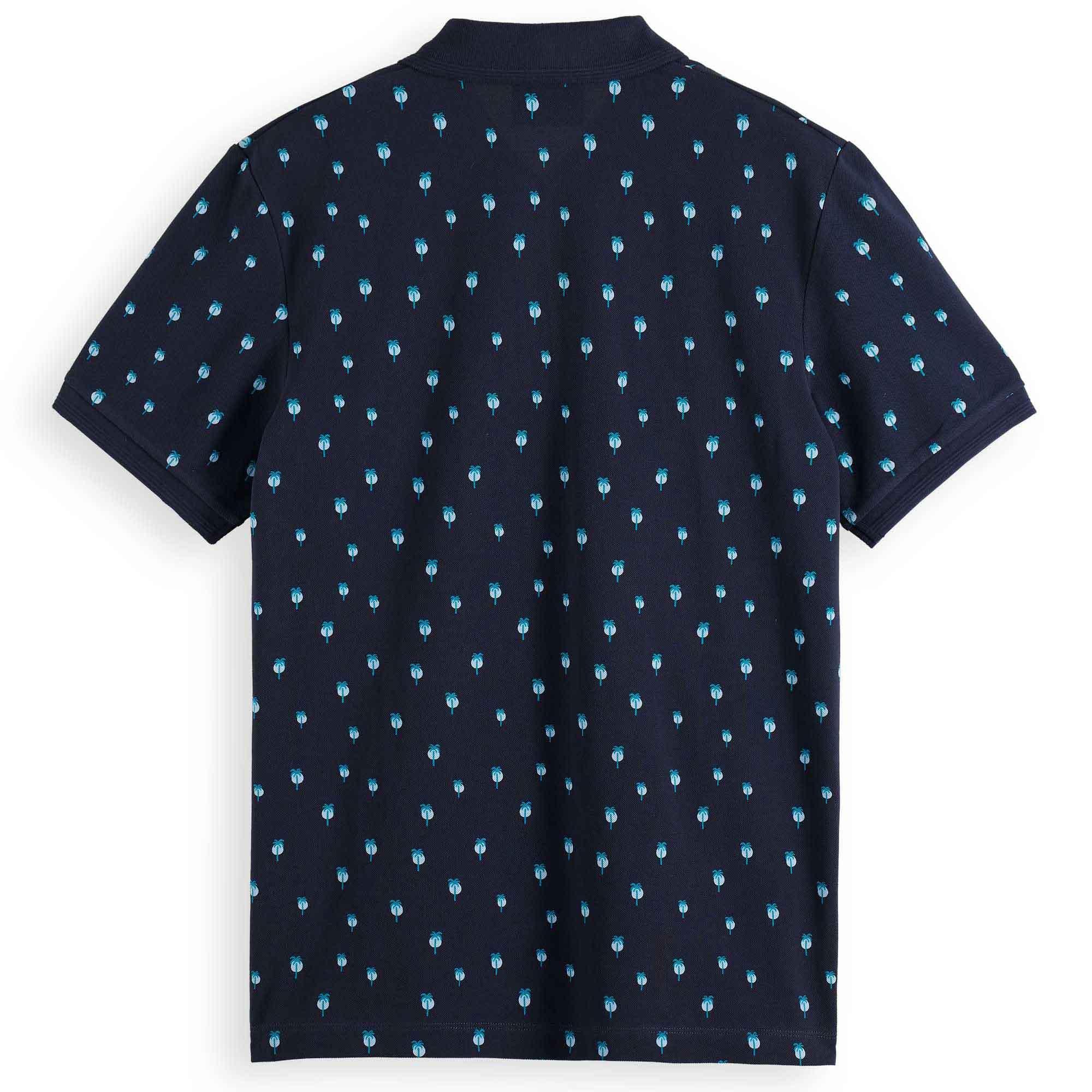 Scotch & Soda Polo-Shirt Palmenprint Comfort Fit  