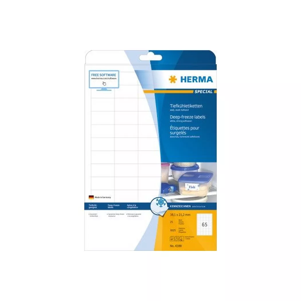HERMA – Etiketten SPECIAL 38.1×21.2mm 4388 weiss,perm. 1625 St./25 Bl., One Size