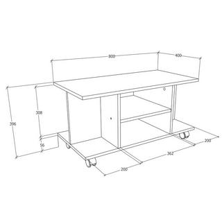 VCM Holz TV Lowboard Rollen Fernsehschrank Tisch Konsole rollbar Möbel Fernsehtisch Findalo  