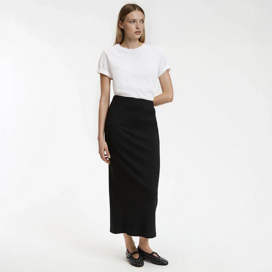 La Redoute Collections Enger Rippjersey Maxirock  