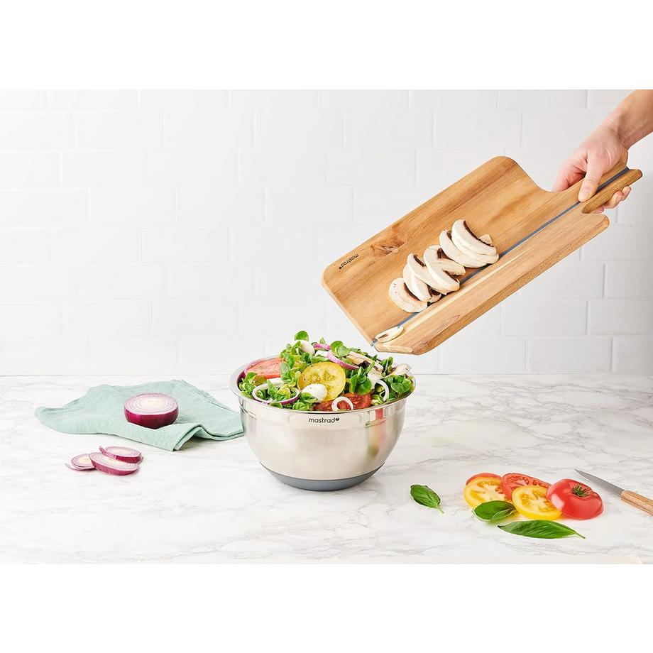 mastrad Planche à découper en bois pliable, grande  
