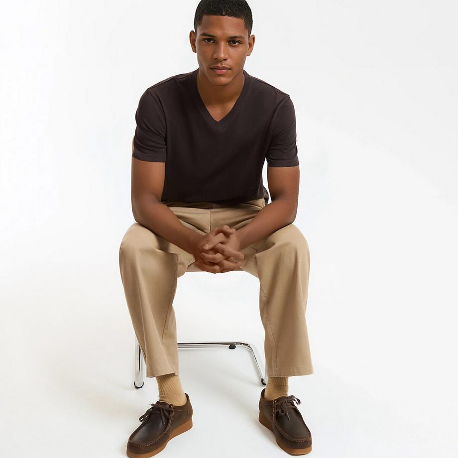 La Redoute Collections T-shirt Coton Col V Manches Courtes  