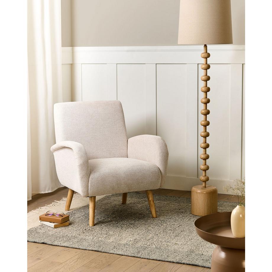 Beliani Sessel aus Stoff Minimalistisch PLASSEN  