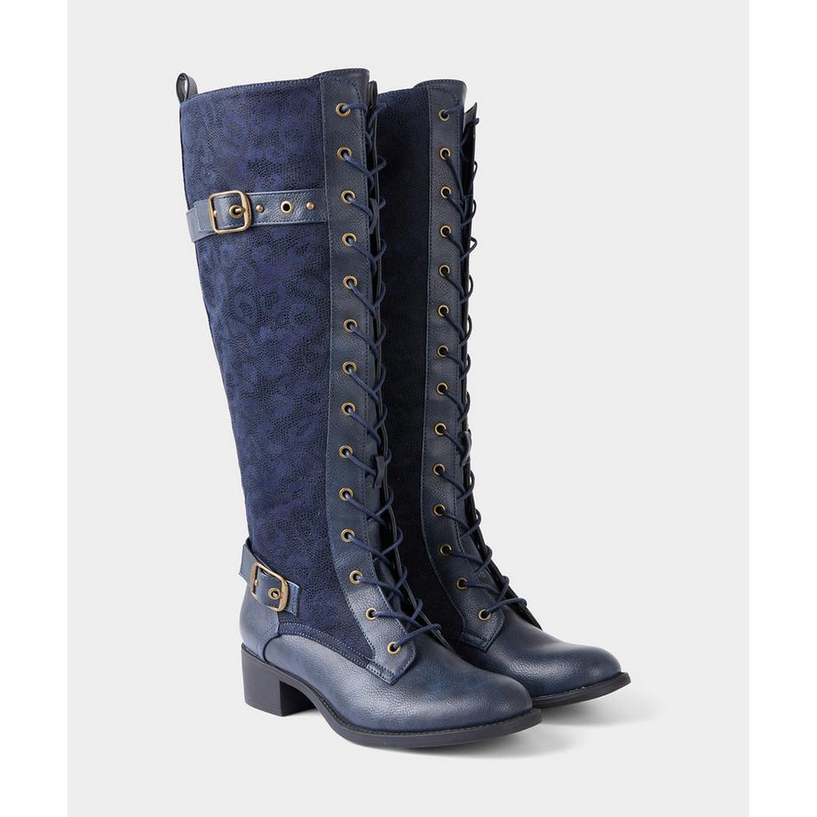 Joe Browns  Reitstiefel mit Schnürung und Leopardenmuster 