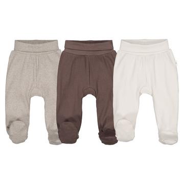 Lot de 3 leggings à pieds en maille côtelée