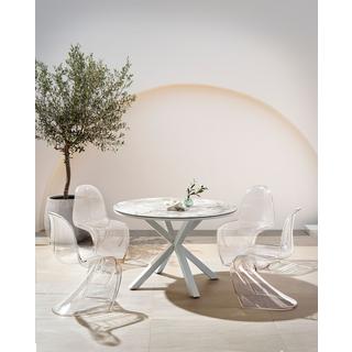 Beliani  Lot de 4 chaises de jardin en Polycarbonate Rétro VASIA 