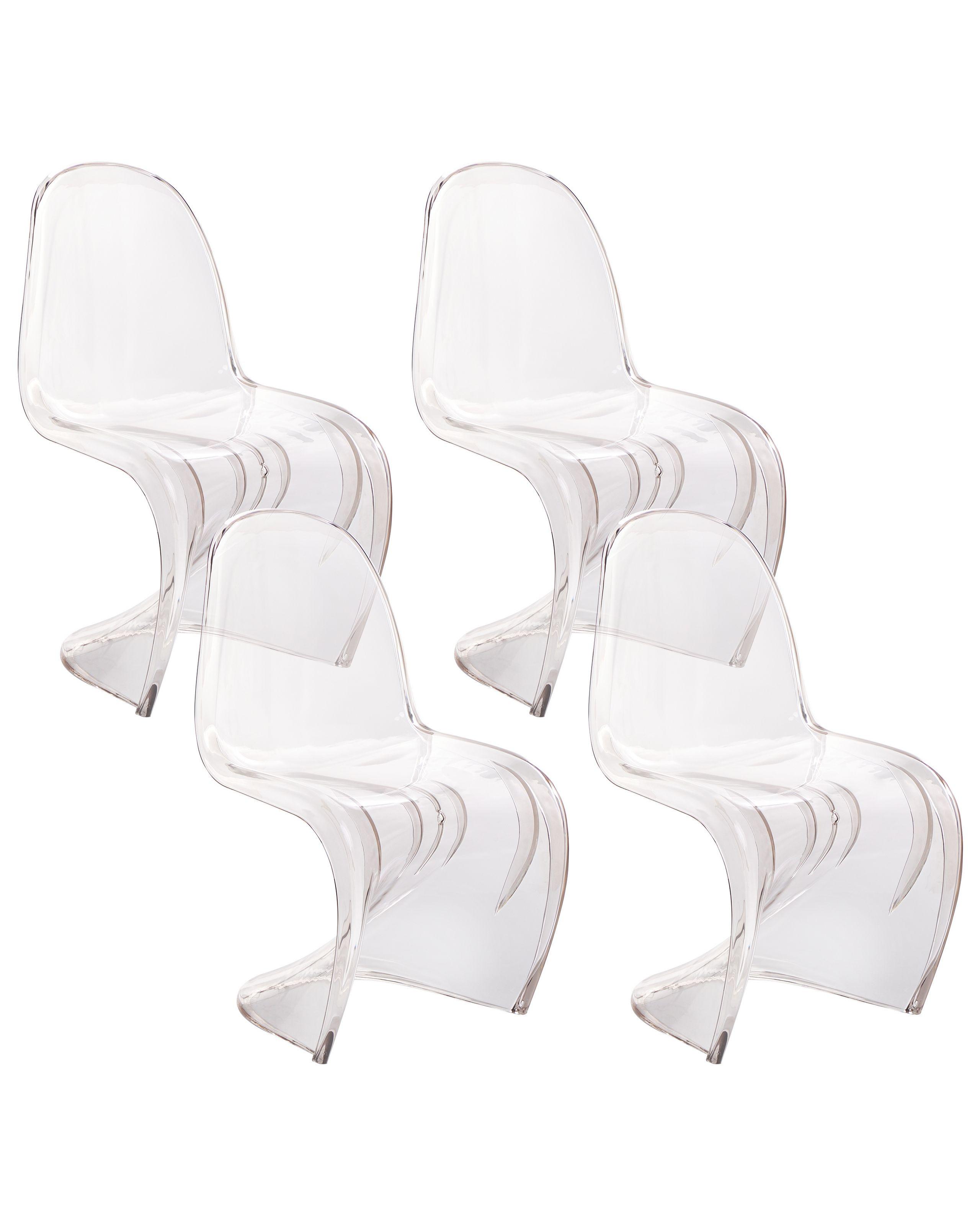 Beliani  Lot de 4 chaises de jardin en Polycarbonate Rétro VASIA 