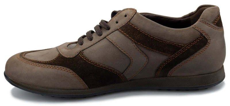 Image of Cyriac - Leder Sneaker Herren Grau 40.5