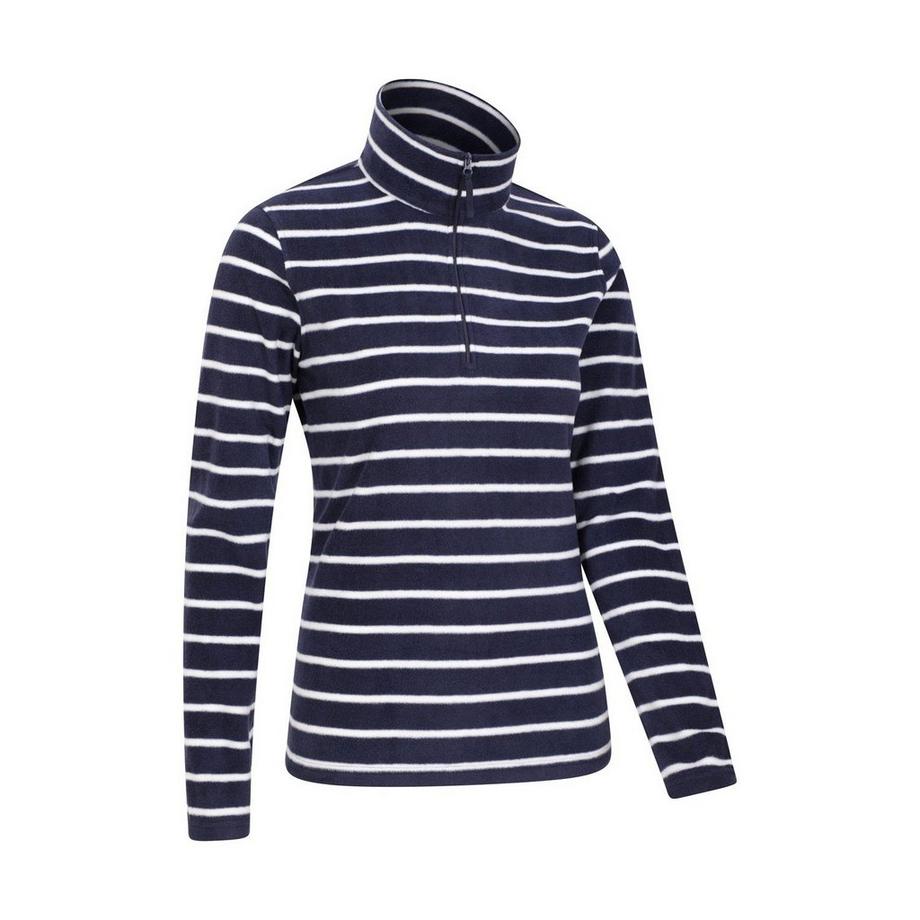 Mountain Warehouse Camber Haut Polaire Rayé Demi-Zip  