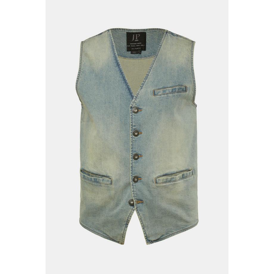 JP1880 Jeansweste V-Ausschnitt Vintage Look  