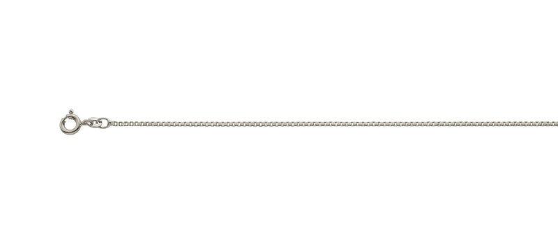 MUAU Schmuck  Collier Venezianer Weissgold 585, 1.1mm, 45cm 