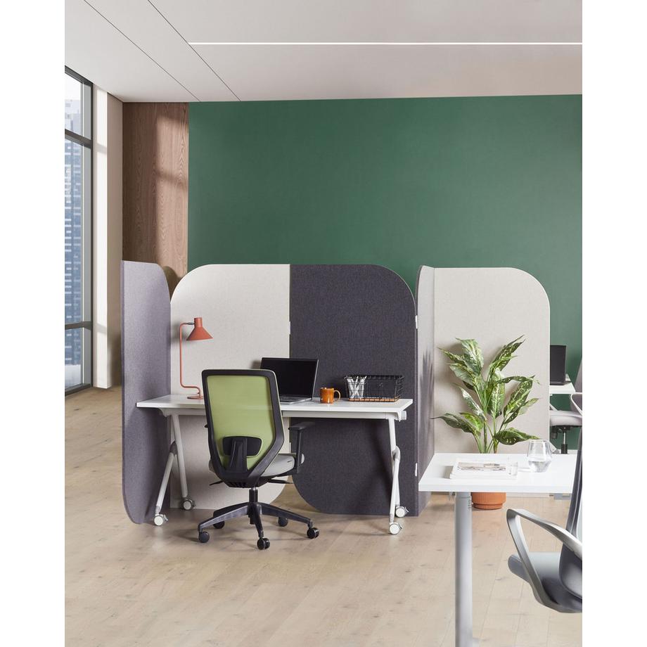 Beliani Divisorio acustico a 5 pannelli en Materiale sintetico Moderno SHADY  