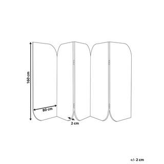 Beliani Séparateur de pièce acoustique à 5 panneaux en Matière synthétique Moderne SHADY  