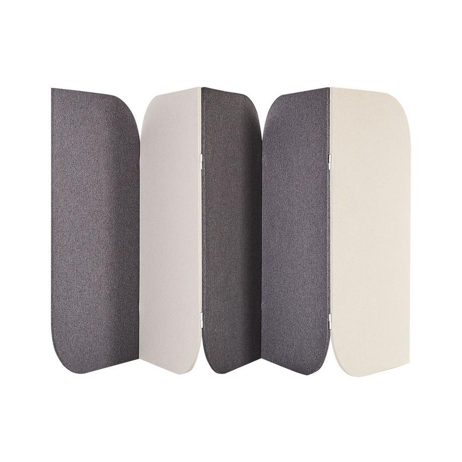 Beliani Divisorio acustico a 5 pannelli en Materiale sintetico Moderno SHADY  