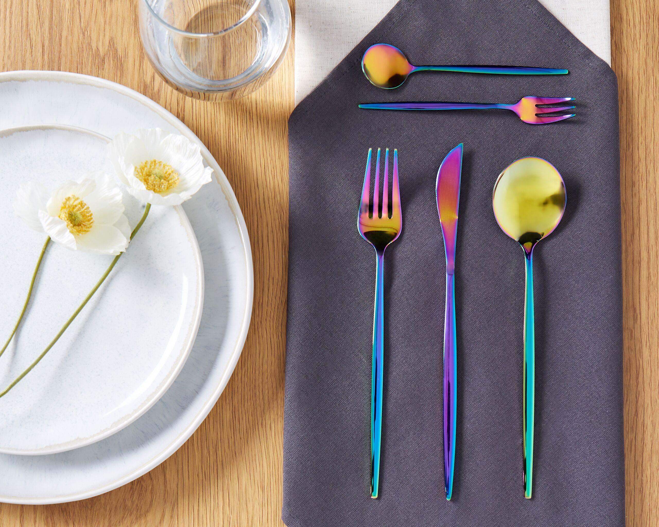 Beliani Besteck Set aus Edelstahl Modern RIGATONI  