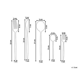 Beliani Besteck Set aus Edelstahl Modern RIGATONI  