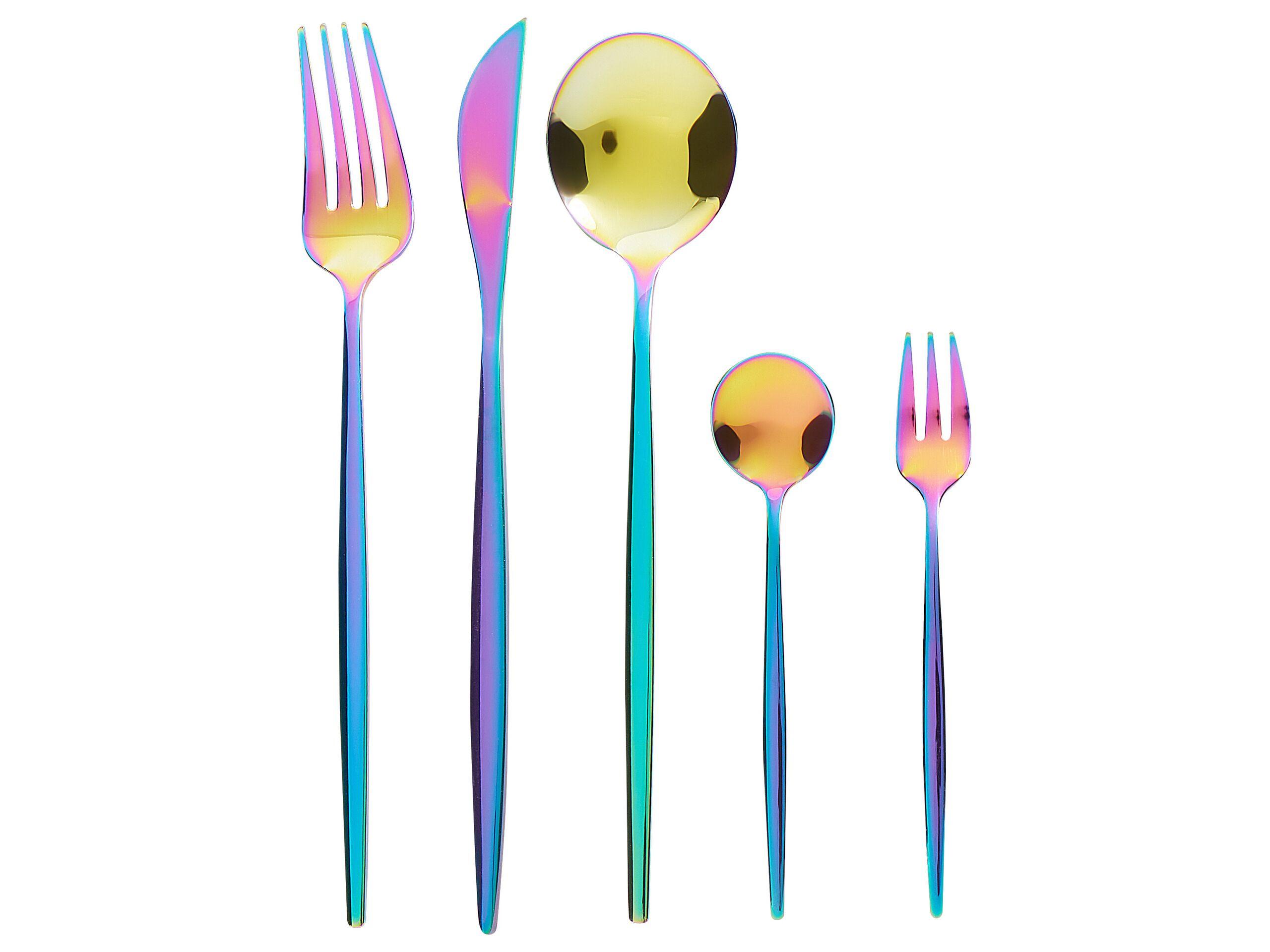 Beliani Besteck Set aus Edelstahl Modern RIGATONI  