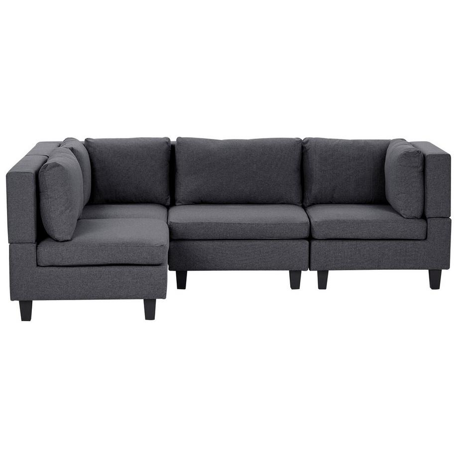 Beliani Ecksofa aus Stoff Modern UNSTAD  