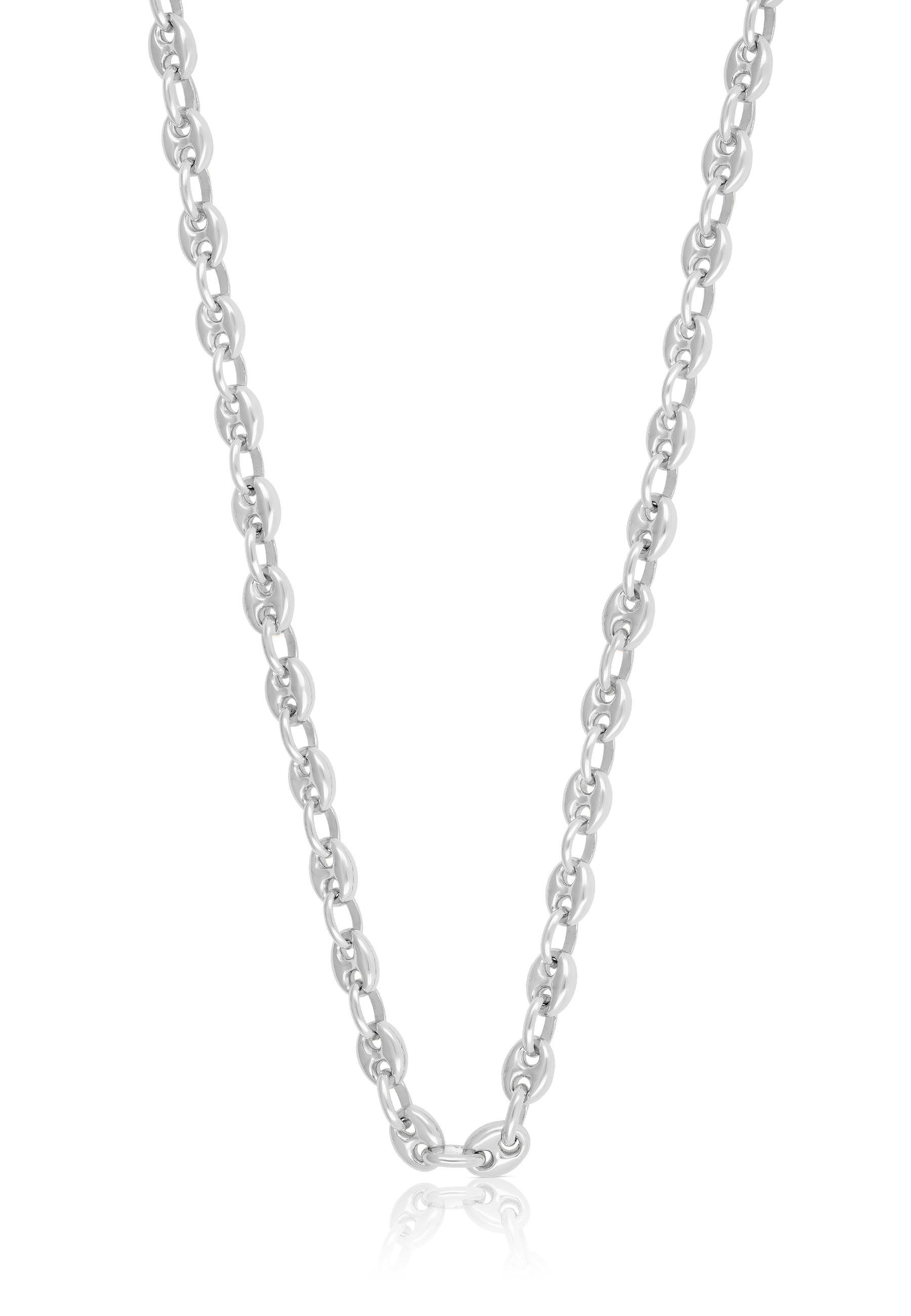 MUAU Schmuck  Collier forçat Collier or blanc 750, 4.5mm, 45cm 