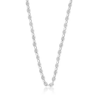 MUAU Schmuck  Collier forçat Collier or blanc 750, 4.5mm, 45cm 