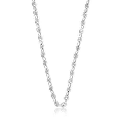 MUAU Schmuck  Collier forçat Collier or blanc 750, 4.5mm, 45cm 