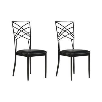 Lot de 2 chaises en Acier Moderne GIRARD