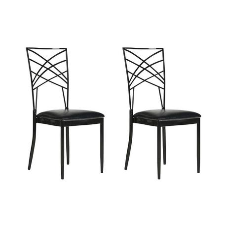 Beliani Lot de 2 chaises en Acier Moderne GIRARD  