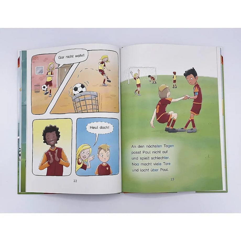 Elf Fußball-Freunde halten zusammen Loeffelbein, Christian; Bonn, Betty van (Illustrationen) Couverture rigide 