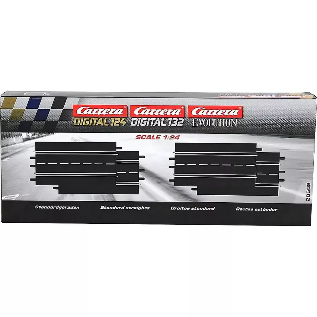 Carrera - Digital 124 Standardgeraden (4Teile), 310X135X120M, Multicolor