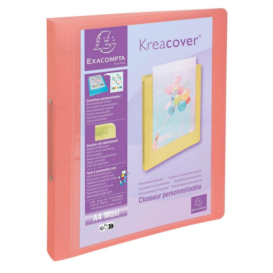 Exacompta Raccoglitore 2 anelli 30mm polipropilene Kreacover - A4 - x 15  