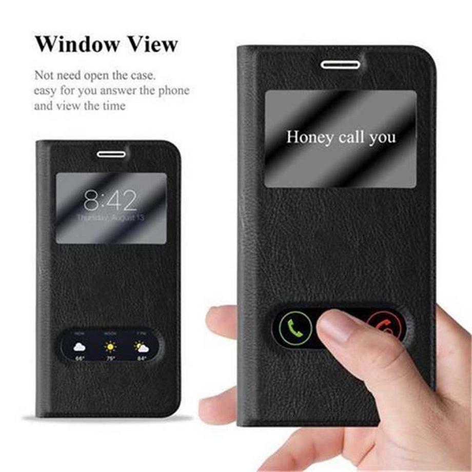 Cadorabo  Housse compatible avec Samsung Galaxy J7 2016 - Coque de protection avec fermeture magnétique, fonction de support et 2 fenêtres de visualisation 