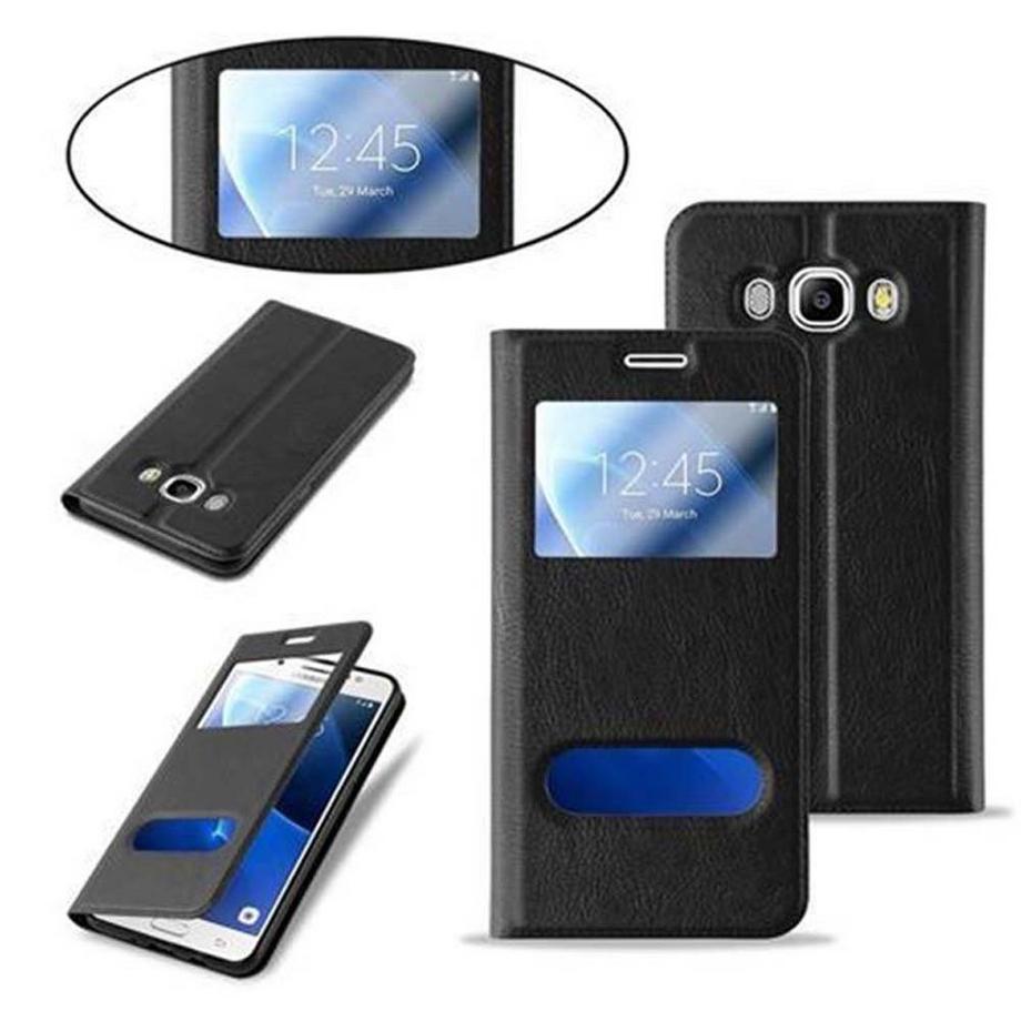 Cadorabo  Housse compatible avec Samsung Galaxy J7 2016 - Coque de protection avec fermeture magnétique, fonction de support et 2 fenêtres de visualisation 