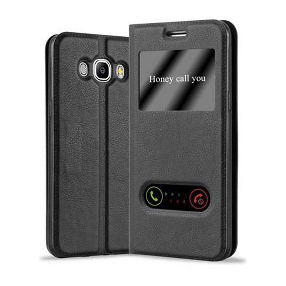 Cadorabo  Housse compatible avec Samsung Galaxy J7 2016 - Coque de protection avec fermeture magnétique, fonction de support et 2 fenêtres de visualisation 