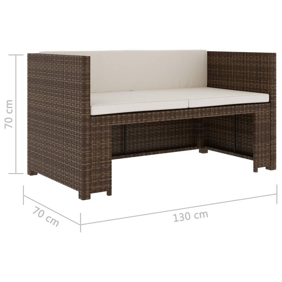 VidaXL set mobili da giardino Polirattan  