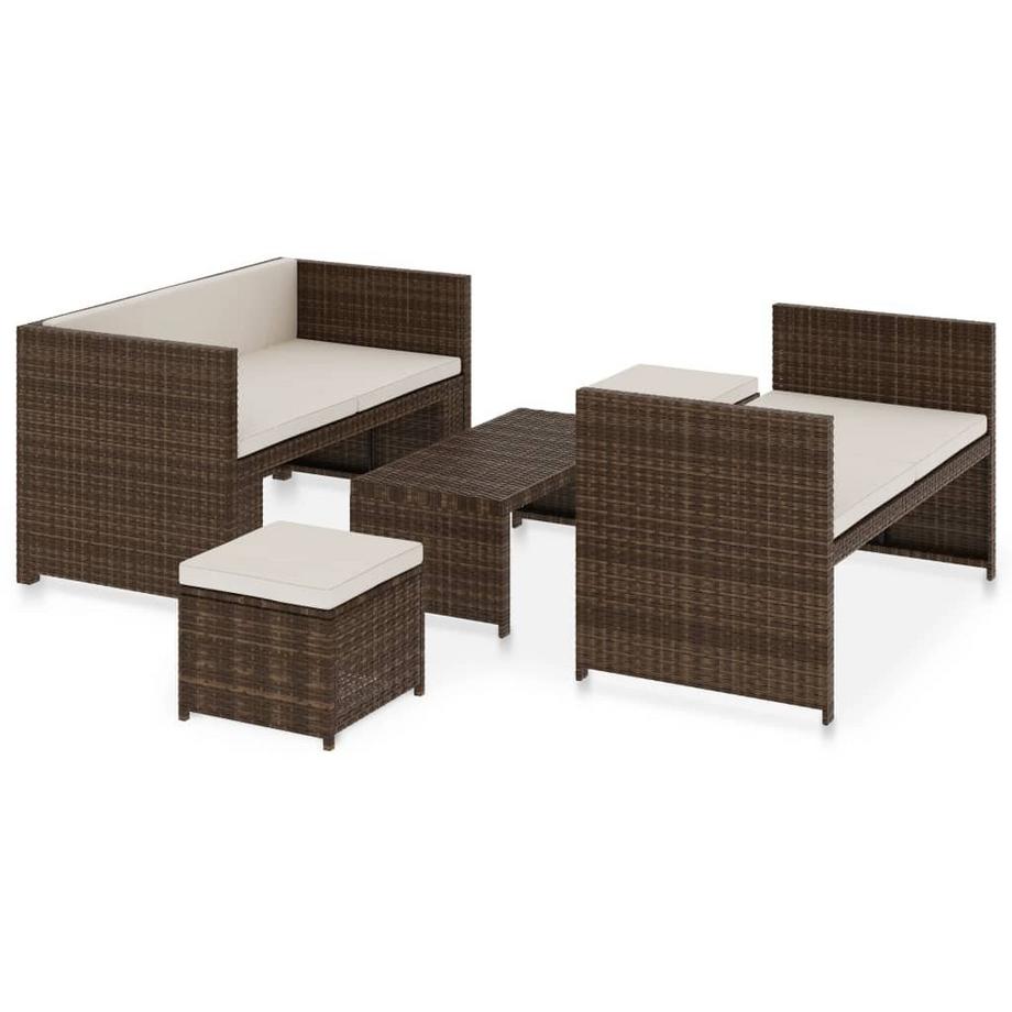 set mobili da giardino Polirattan