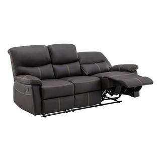 Vente-unique Relaxsofa 3-Sitzer - Kunstleder - Braun - CANBY  