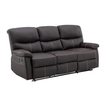 Relaxsofa 3-Sitzer - Kunstleder - Braun - CANBY