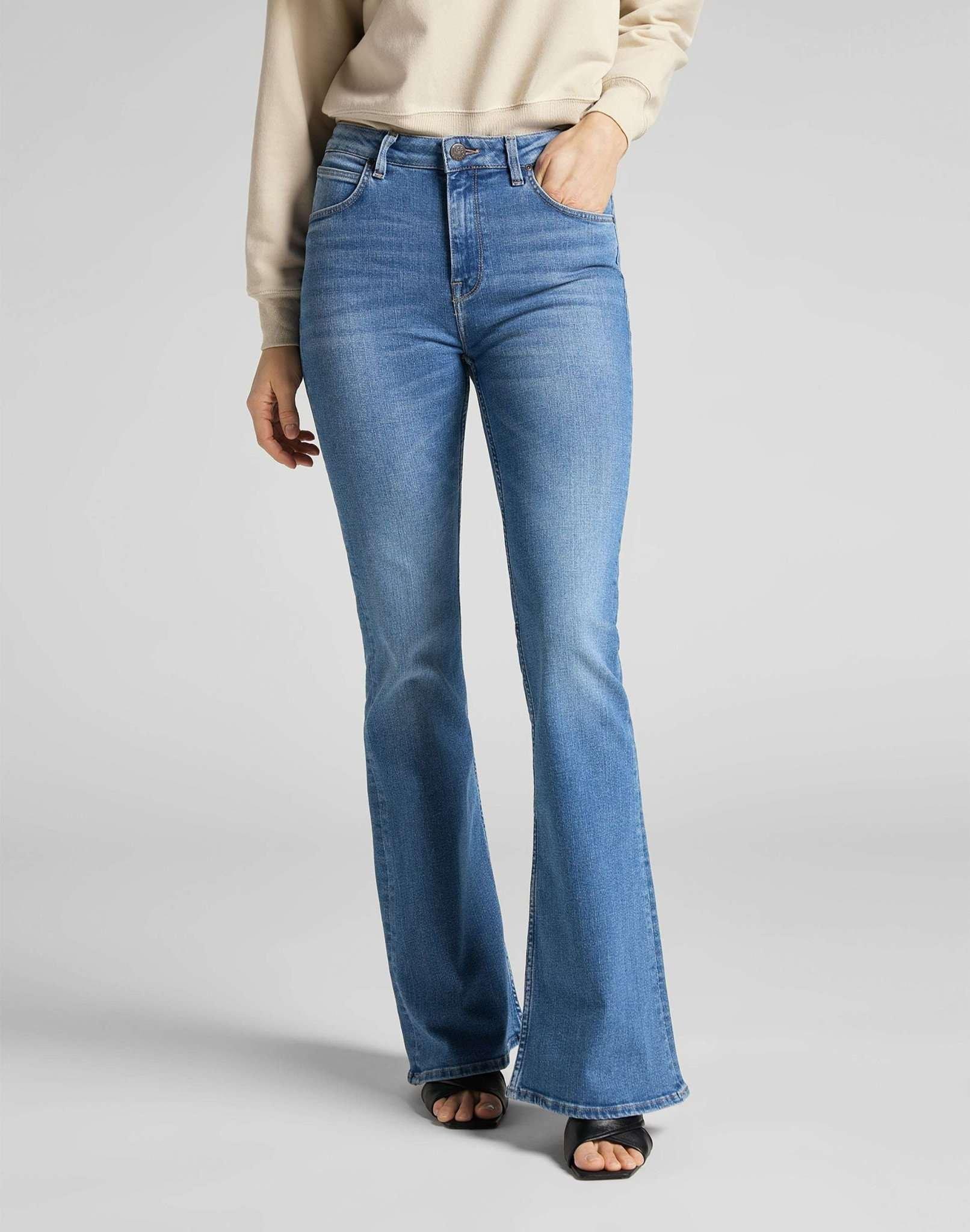 Image of Flared Jeans Breese Damen Hellblau L31/W30