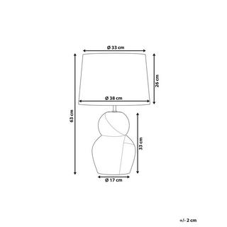 Beliani Lampe à poser en Céramique Moderne GUAPORE  