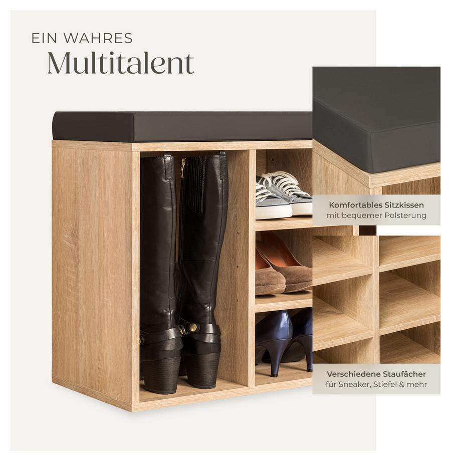 Tectake Meuble à chaussures MAX pour 10 paires de chaussures  