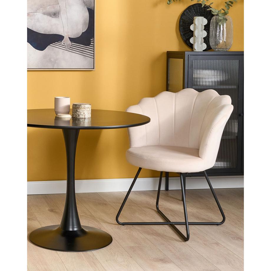 Beliani Sessel aus Samtstoff Retro LOVELOCK  