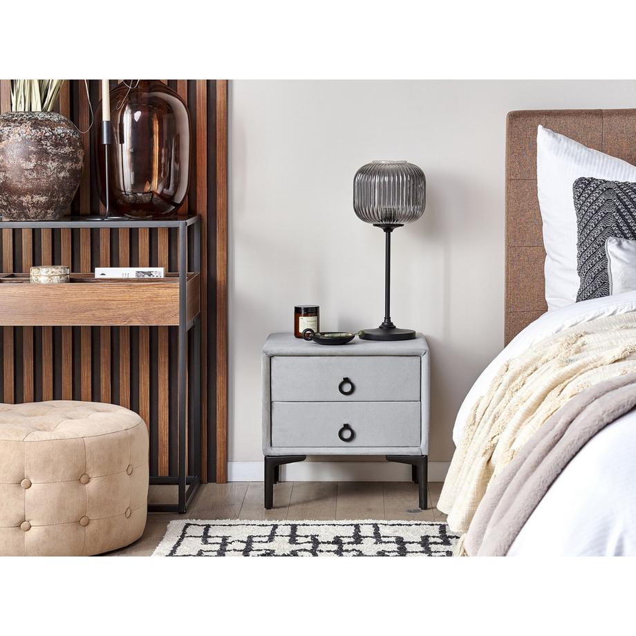 Beliani Set da camera da letto en Velluto SEZANNE  