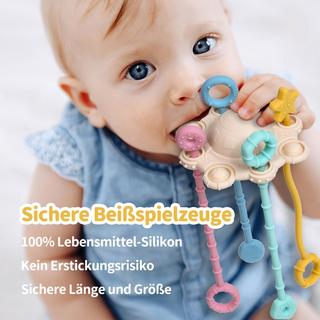 Activity-board  Sinnesspielzeug für Kleinkinder, Zugschnurspielzeug, Reisespielzeug für Babys, mit eingebauter Rasselfunktion 
