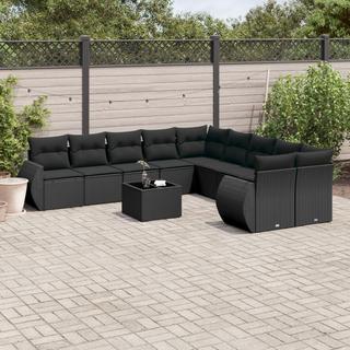 VidaXL set divano da giardino Polirattan  